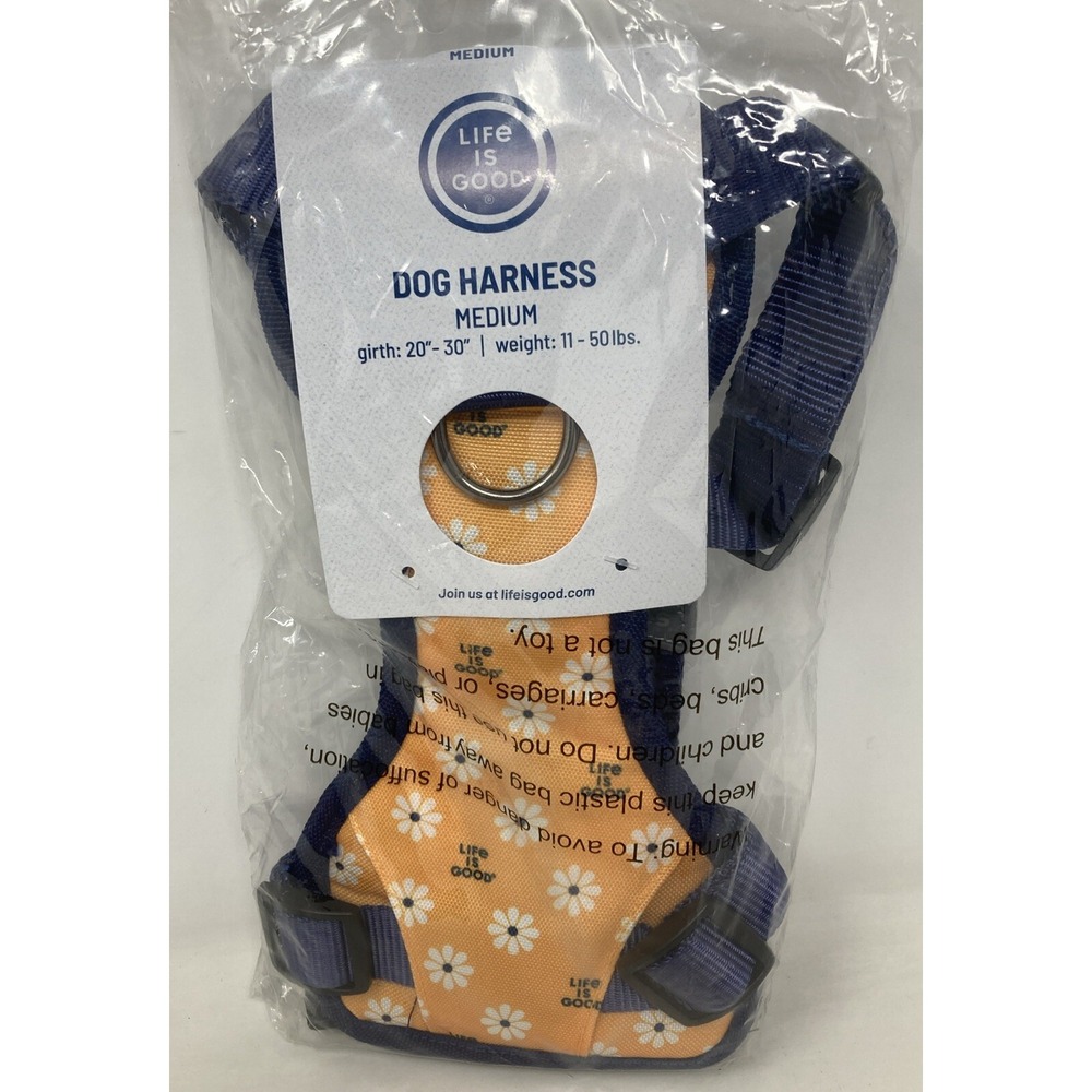 Life is Good Daisy Dog Harness MEDIUM 11-50 lbs‎ NWT   🌼